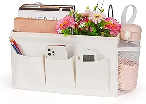 Bedside caddy organizer for holding essentials